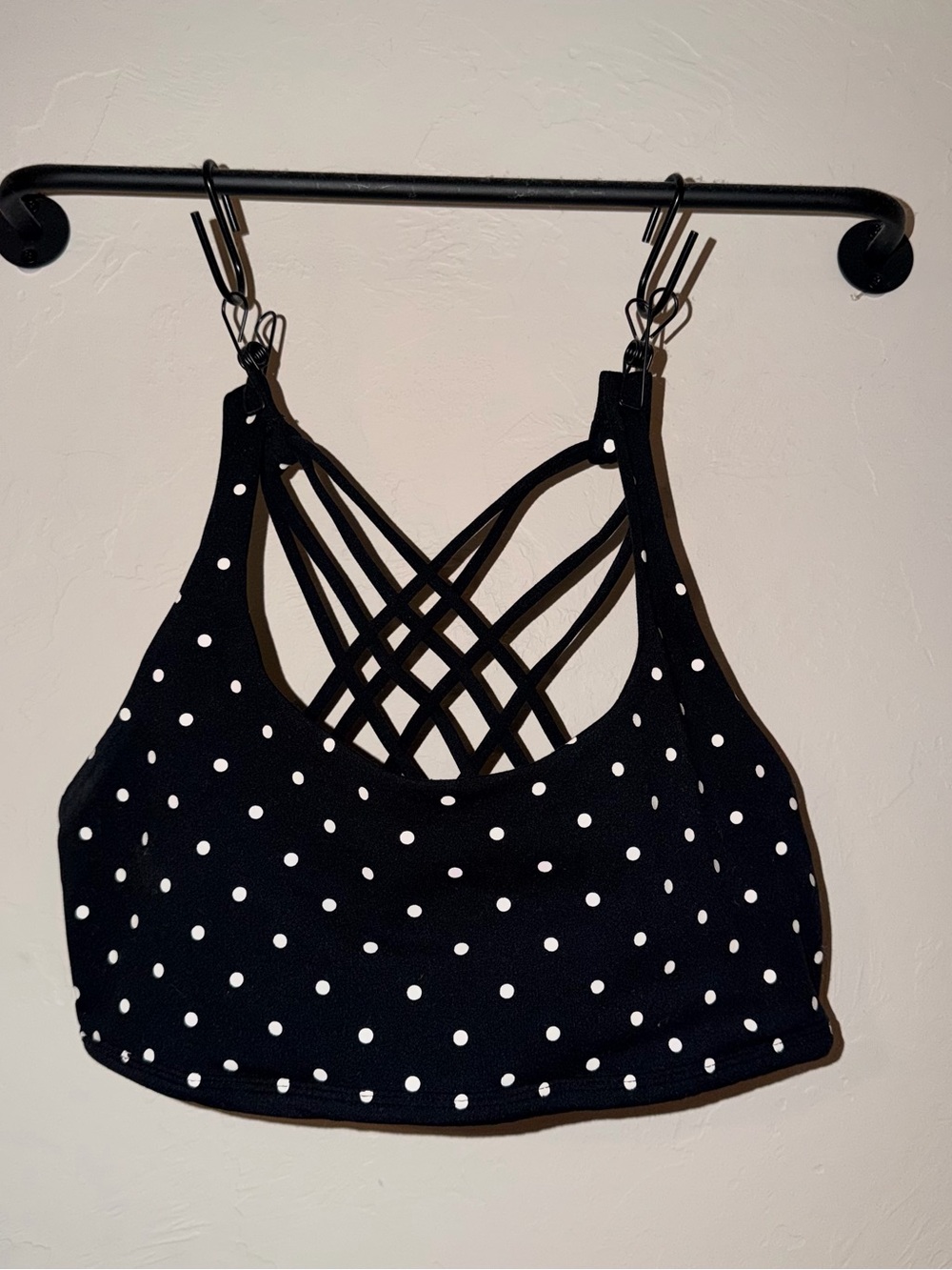 Strappy polka dot acta bra